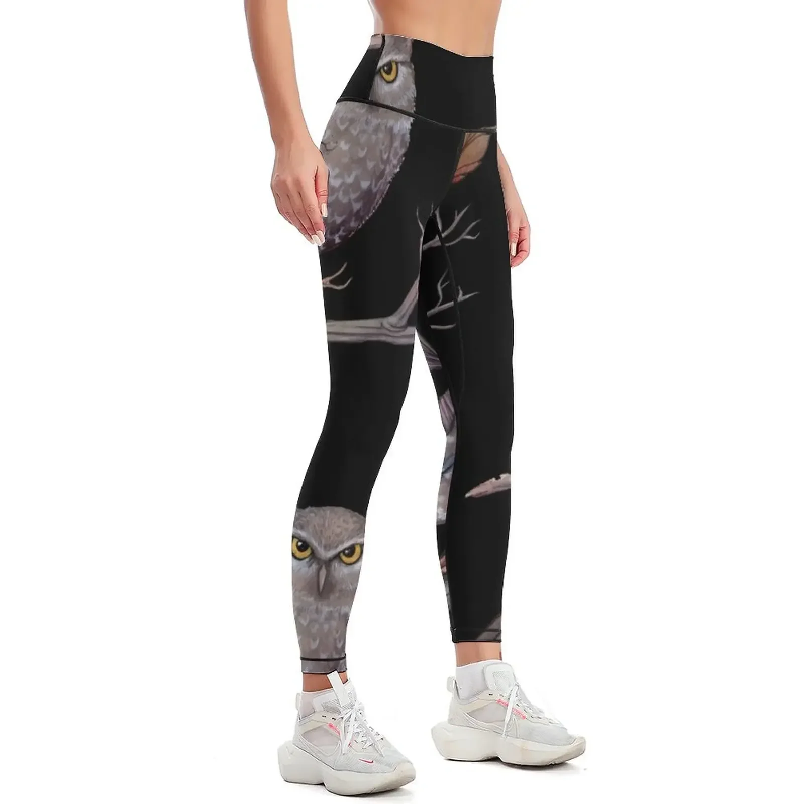 Friendship Fairy and Owl Fantasy Art Illustration by Molly Harrison Leggings Women sportwear Women's fitness Womens Leggings