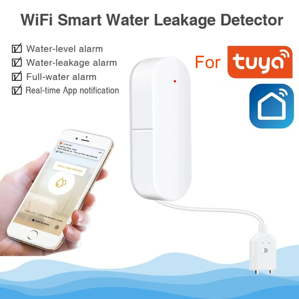 

Smart For Zigbee 3 0 Water Leak Detector Alarm for Flood Protection Compatible with For Zigbee Hub For Gateway