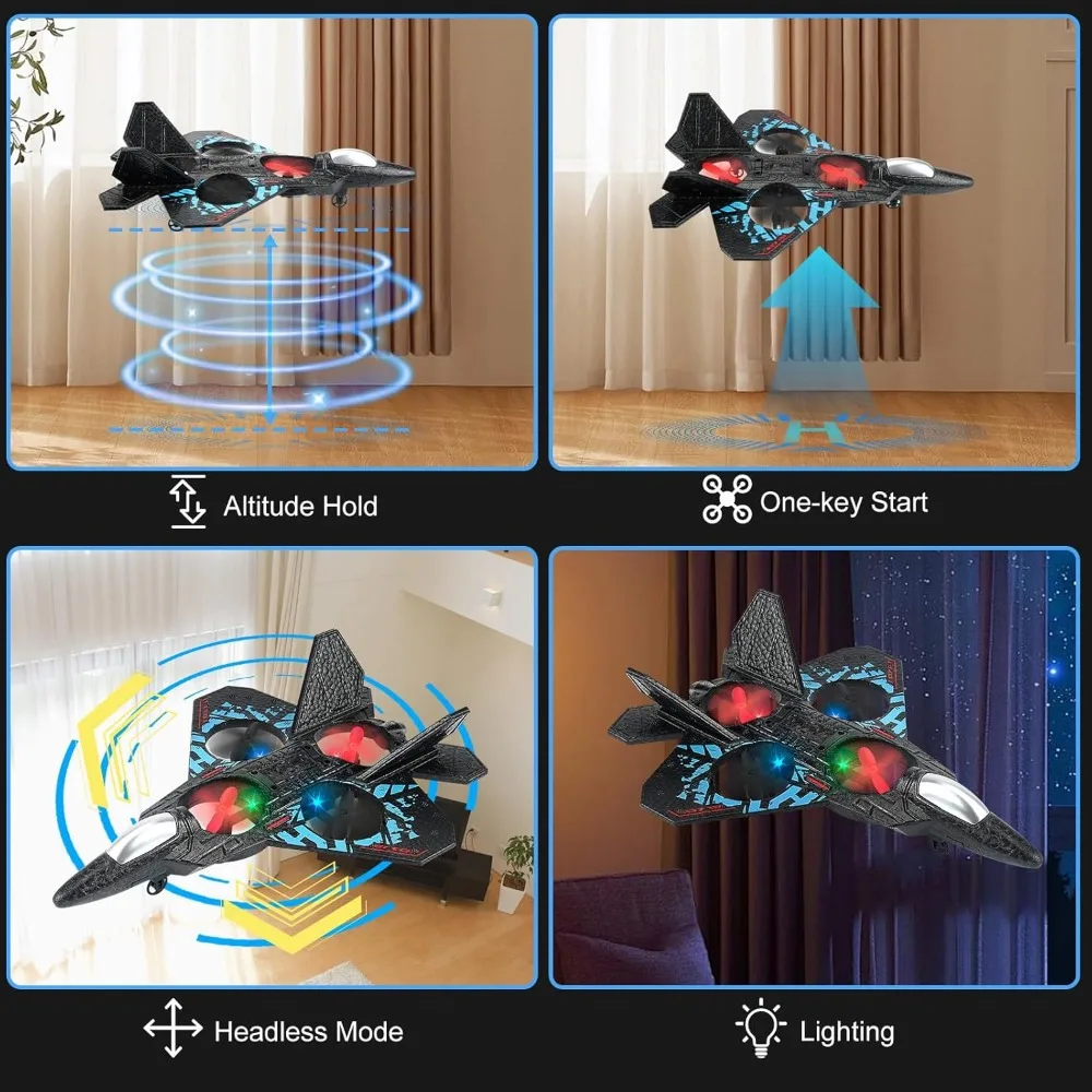 2025 Model Remote Control Airplane Toy with Dual Control Modes and 360-Degree Maneuverability