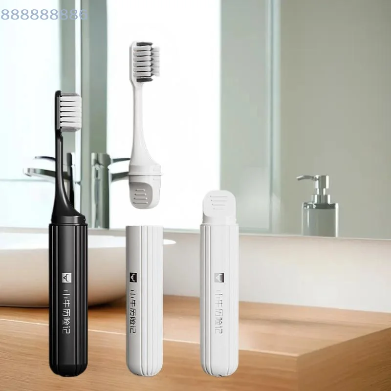 [B]1pcs Toothbrush Clean Braces Dental Tooth Brush Ultra-Fine Soft Bristle Toothbrush Oral Care Removable Folding Storage Design