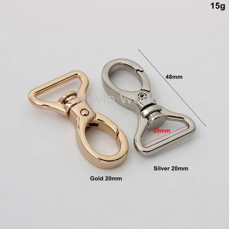 10-50pcs 5 colors 3 sizes 20-25-30mm trigger snap hook clasp metal clip swivel dog leash hardware chain bag fittings