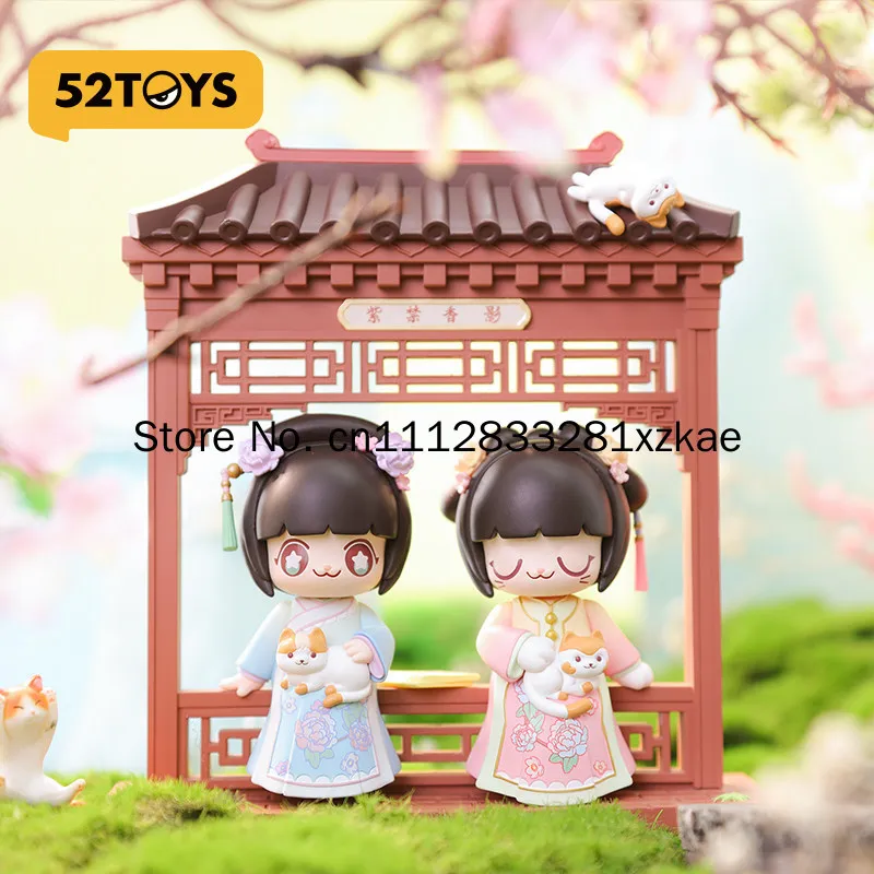 Genuine 52toys Kimmy Miki Series Blind Box Figure Traditional Chinese Style Collectible Desktop Ornament Creative Gift For Anime