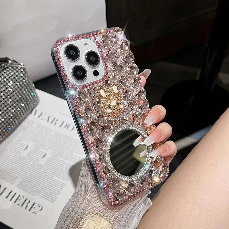 Rhinestone Case for Samsung Galaxy S24 S23 S22 S21 S20 Ultra Plus FE Case Diamond Phone Cover Sunjolly for Galaxy S24 Ultra Case