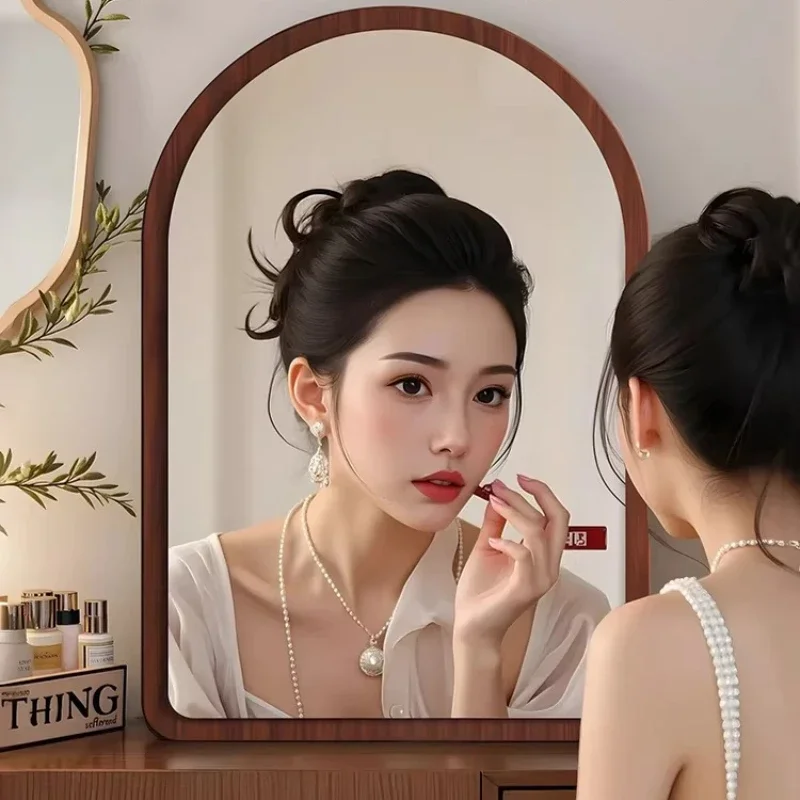 Korean Style Makeup Mirror Modern Standing Girls Nordic Dressing Table Vanity Mirror Luxury Aesthetic Spiegel Wand Spiegel Wand