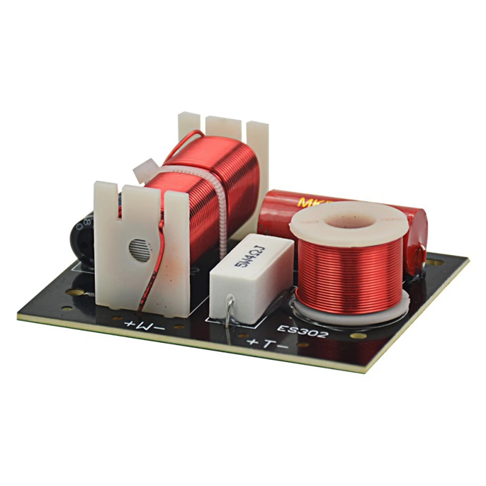 ES302 2 Ways Audio Speaker Crossover Treble+Bass Frequency Divider Crossovers Speaker Filters DIY for Home Theater
