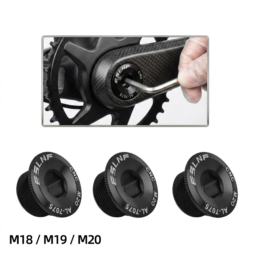 M18/M19/M20 Bike Crank Arm Bolts | For Shimano MTB & Road Bike | Crankset BB Axis Bottom Bracket Screws