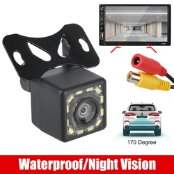 Night Vision Universal 170 Degree Reversing Parking Monitoring High Definition Car Rear View Camera IP68 Waterproof 12 LED