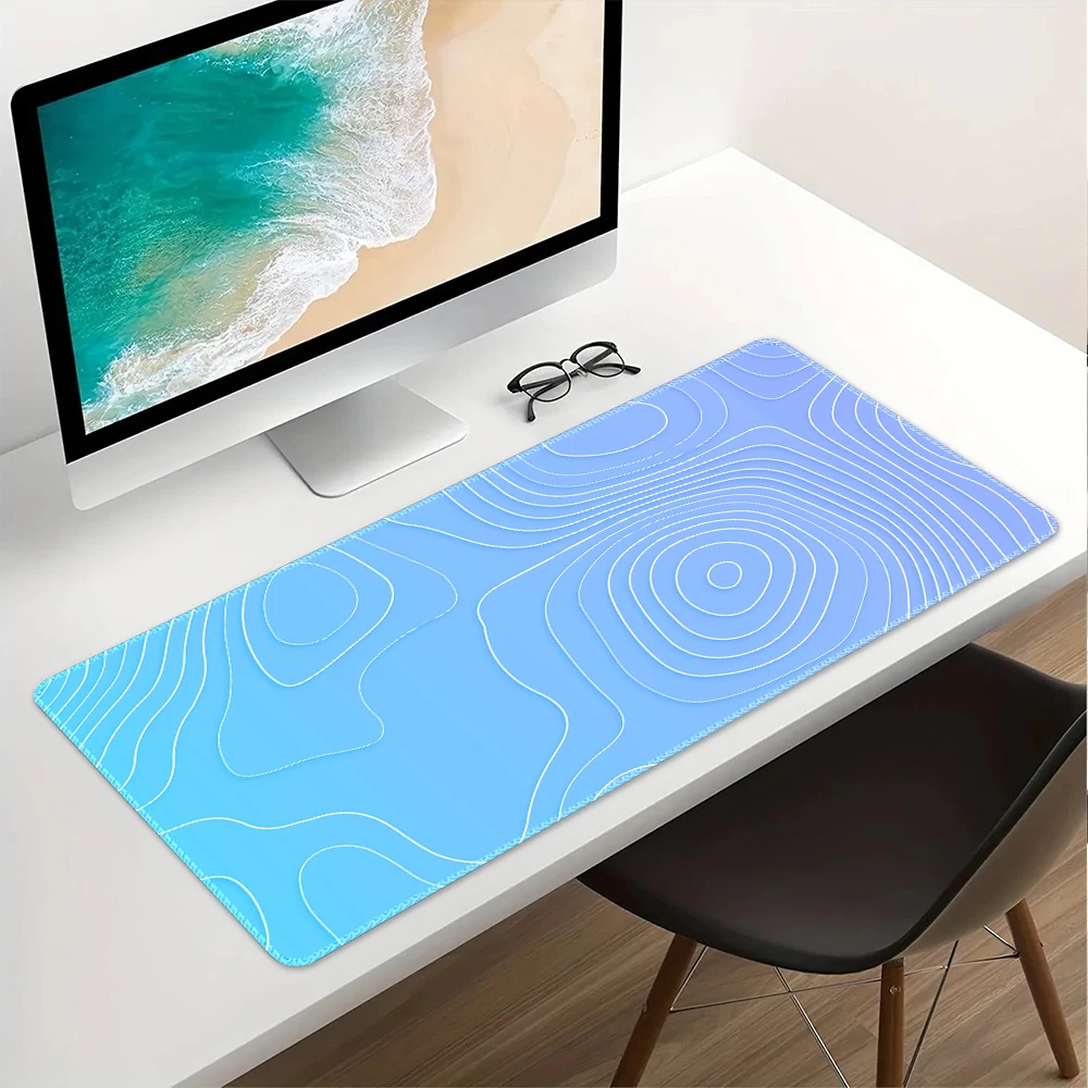 Blue Shading Computer Pad - non-slip bottom, beautiful pattern, mouse can slide smoothly, suitable for office use