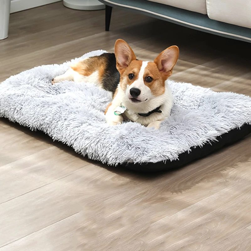 Large Dog Bed Washable Plush Pet Bed Warm Dog Cushion Sleeping Mat Comfortable Pet Mats for Small Medium Large Dogs