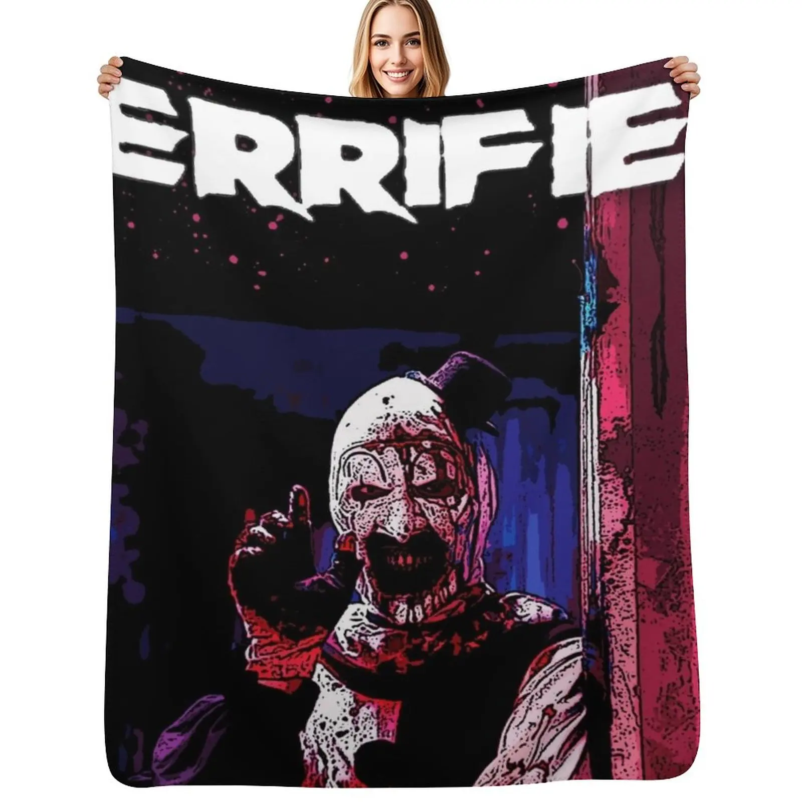 Terrifier Throw Blanket Fashion Sofas Decorative Sofas Plaid Summer Beddings Bed covers Designers Blankets