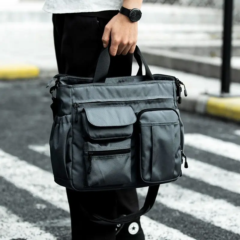 Imagem -06 - Bolsa Mensageiro de Ombro Masculina com 14 Bolsos Bolsa Crossbody à Prova Dágua Bolsa de Viagem Oxford Grande Capacidade Armazenamento Bolsas de Trabalho