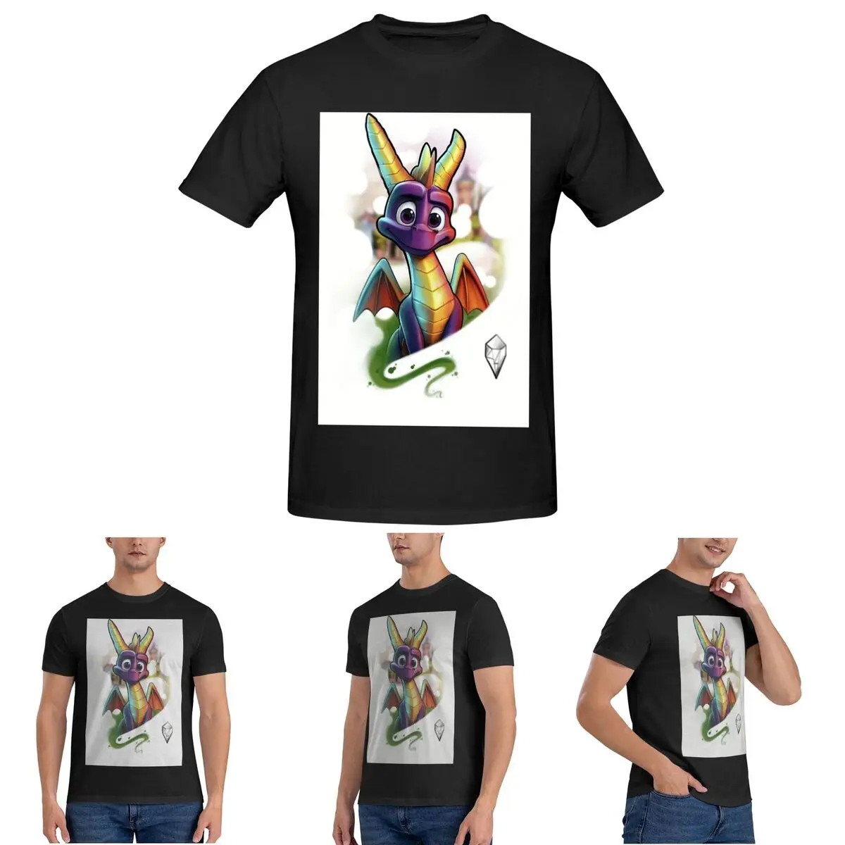 

Футболка Ice Spyro для мужчин, хлопковые футболки большого размера, мужская летняя одежда с коротким рукавом и круглым вырезом, топы S-6XL