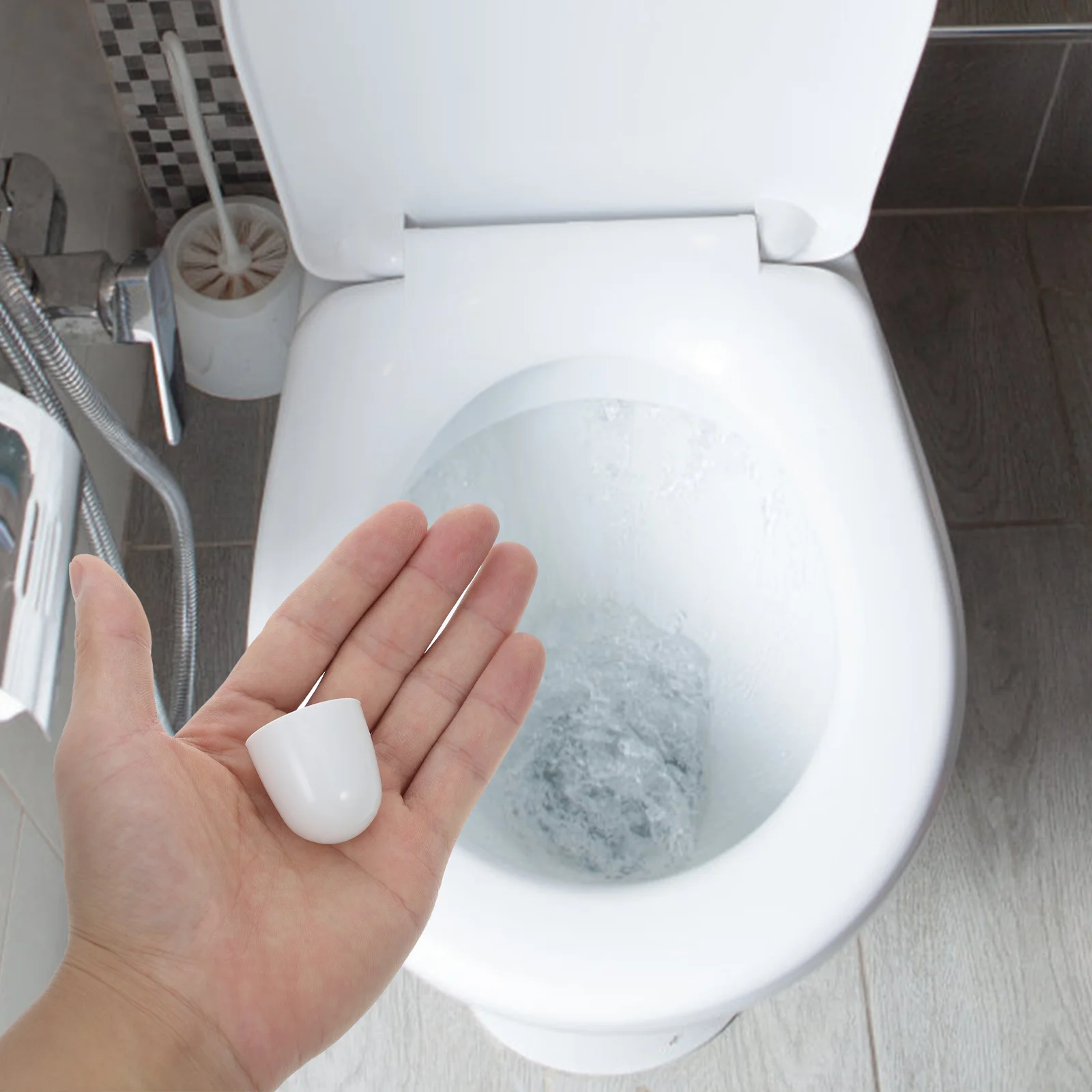 

4pcs White Plastic Toilet Bolt Cover Decorative Caps For Floor Screws Bathroom Repair Part Universal Toilet Seat Base Accessory