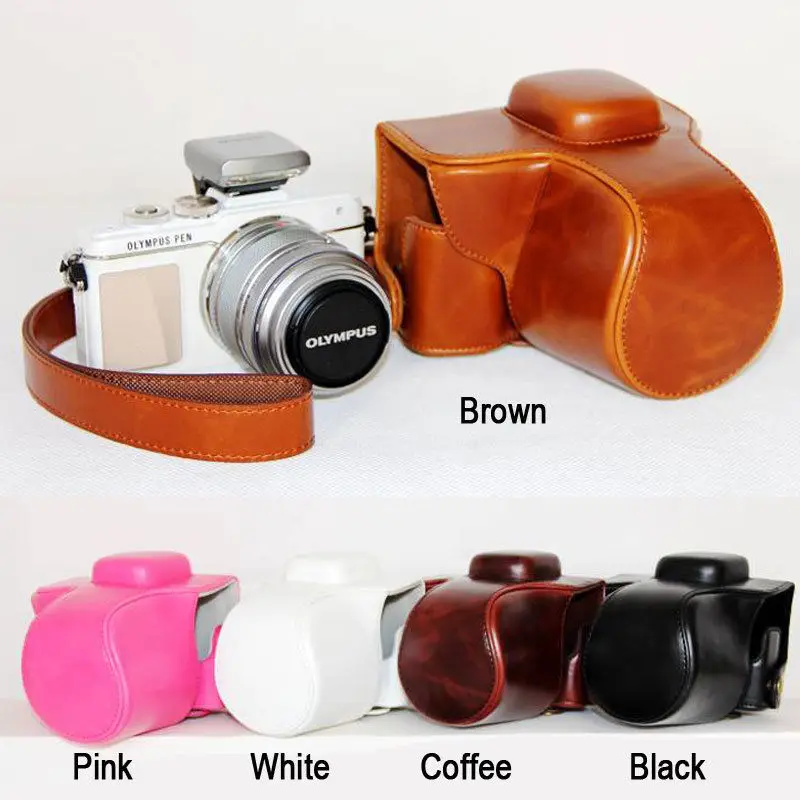 for OLYMPUS Pen E-PL7 EPL7 E-PL8 EPL8 EPL9 E-PL9 Pu Leather Hard Camera Case Bag Cover