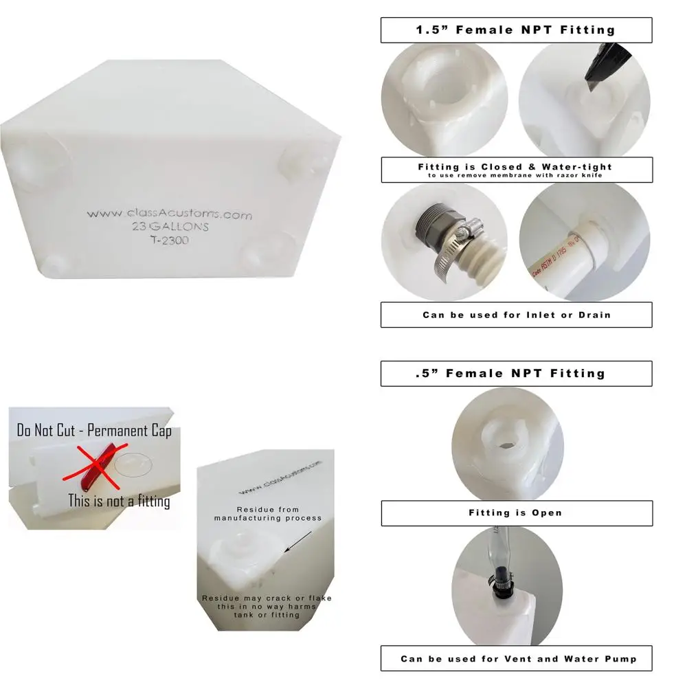 Class A RV Fresh Water 23 Gallon Tank with Grey Water System | T-2300 Model