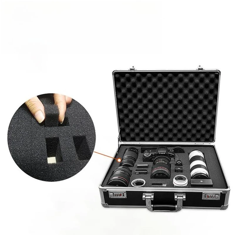 Locked portable interior designer measuring toolbox, professional home inspection measurement film special package