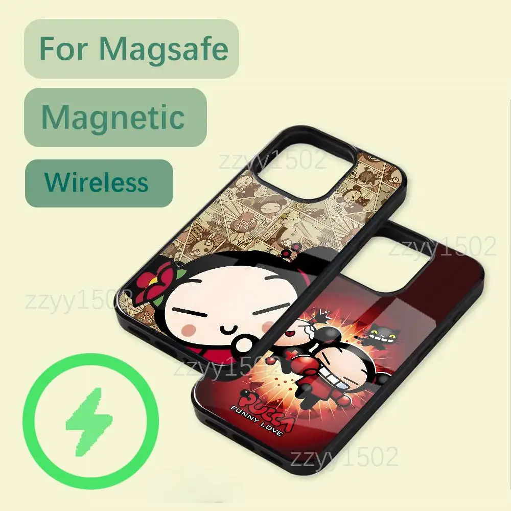 

Cute Pucca Garu Red for iPhone 17,16,15,14,13,12,11 Pro,Max,Plus,X,XS,XR,SE4,E Mini Charging with MagSafe Phone Case