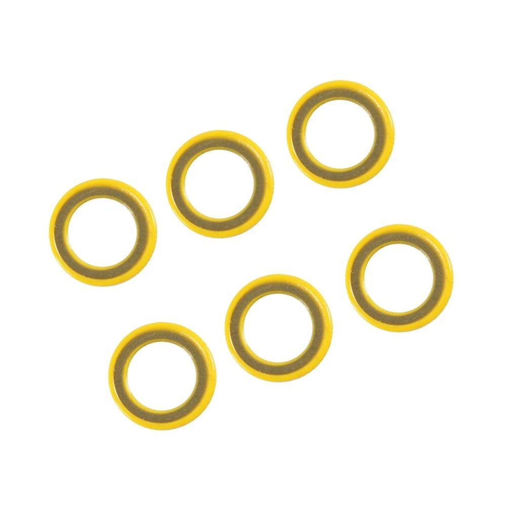 

Комплект из 6 желтых уплотнительных шайб сливного винта для Mercury, номер детали морской пехоты MerCruiser 26830749, пластиковый материал