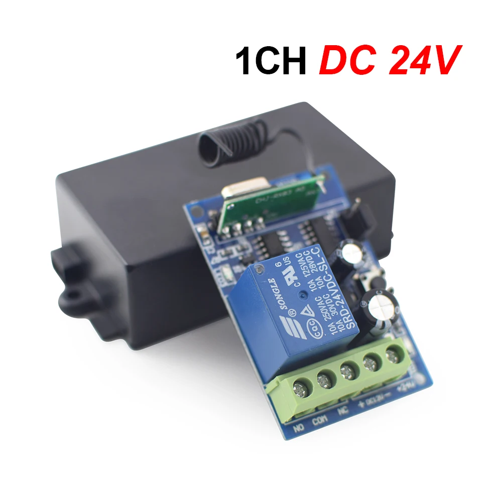 Universal Garage Door Receiver 433mhz 12V/24V Electric Gate Control Receiver 433.92MHZ Remote Control Switch ERREKA