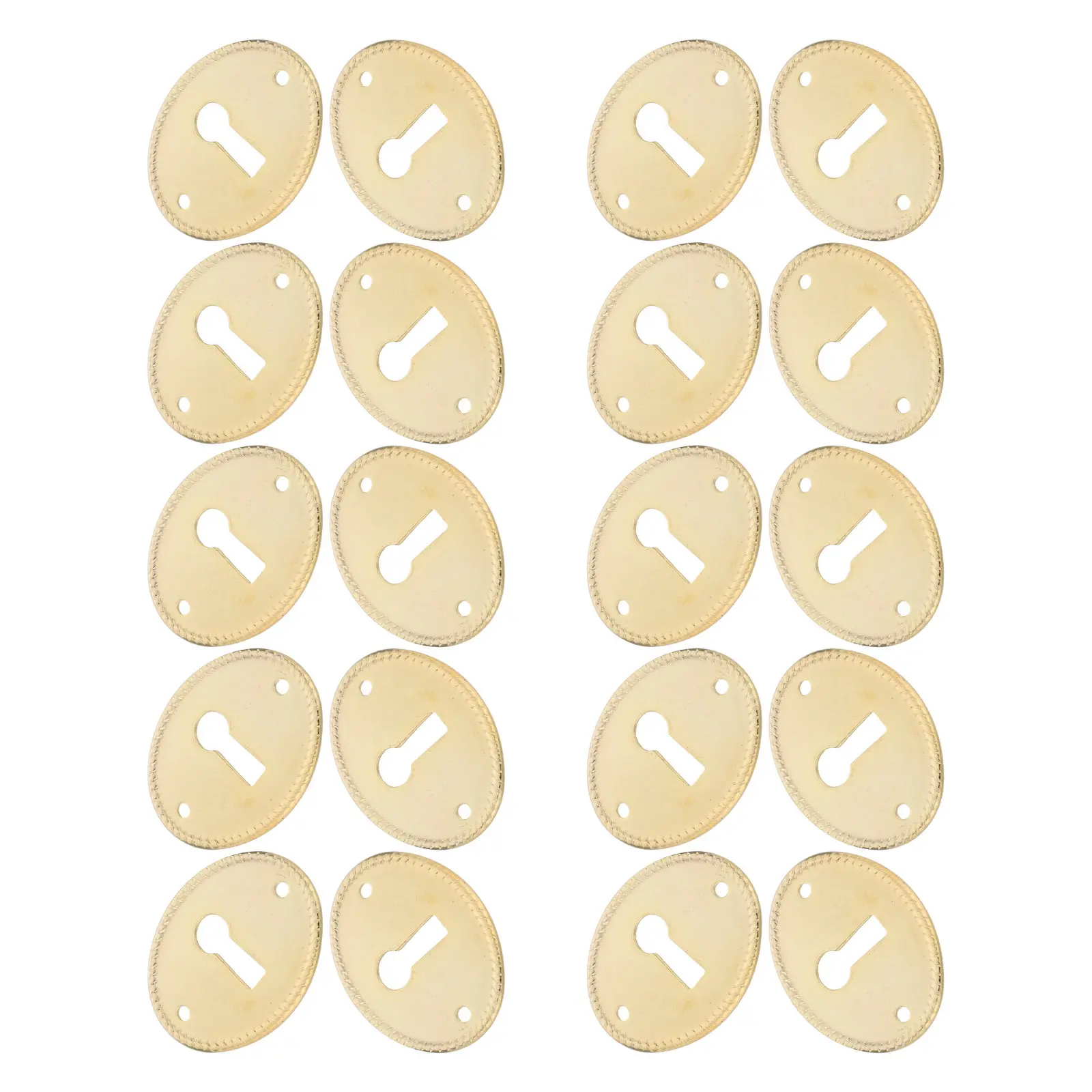 20Pcs Oval Keyhole Cover Plate Decorative Door Hole Cover Cabinet Access Hole Protector Drawer Furniture Hardware