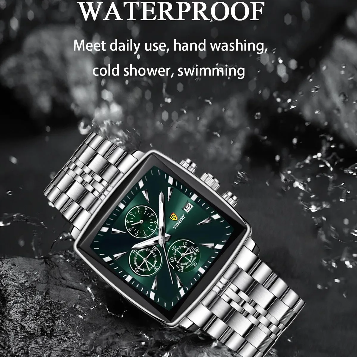 Premium Men's Quartz Watch Gift Box - Waterproof Luminous Chronograph Sports Watch Multi-function