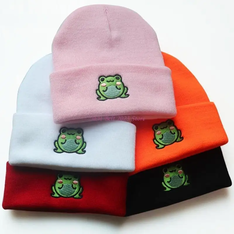 49ME قبعة صغيرة كرتونية لطيفة للنساء والرجال قبعة شتوية مكبلة بيني قبعة محبوكة #4