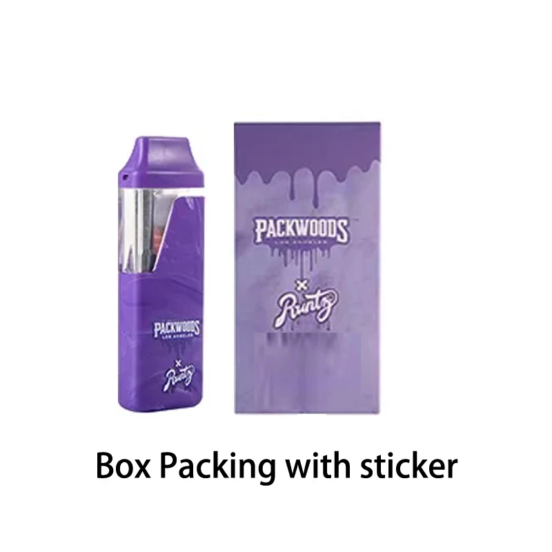 Packwood X Runtz Vape القلم ، السجائر الإلكترونية ، 1.0 مللي جراب خرطوشة فارغة ، شاحن USB ، Vape لعربات النفط سميكة ، 10-30 قطعة