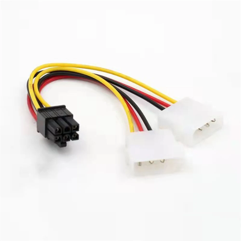 18cm 8Pin To Dual 4Pin Video Card Power Cord Y Shape 8 Pin PCI Express To Dual 4 Pin Molex Graphics Card Power Cable Adapter