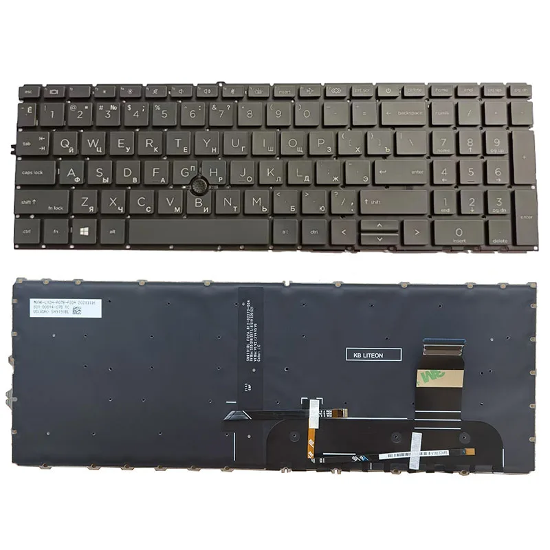 

New Original Russian For HP EliteBook 850 G7 855 G7 850 G8 With Backlik Pointer NO Frame Laptop Keyboard