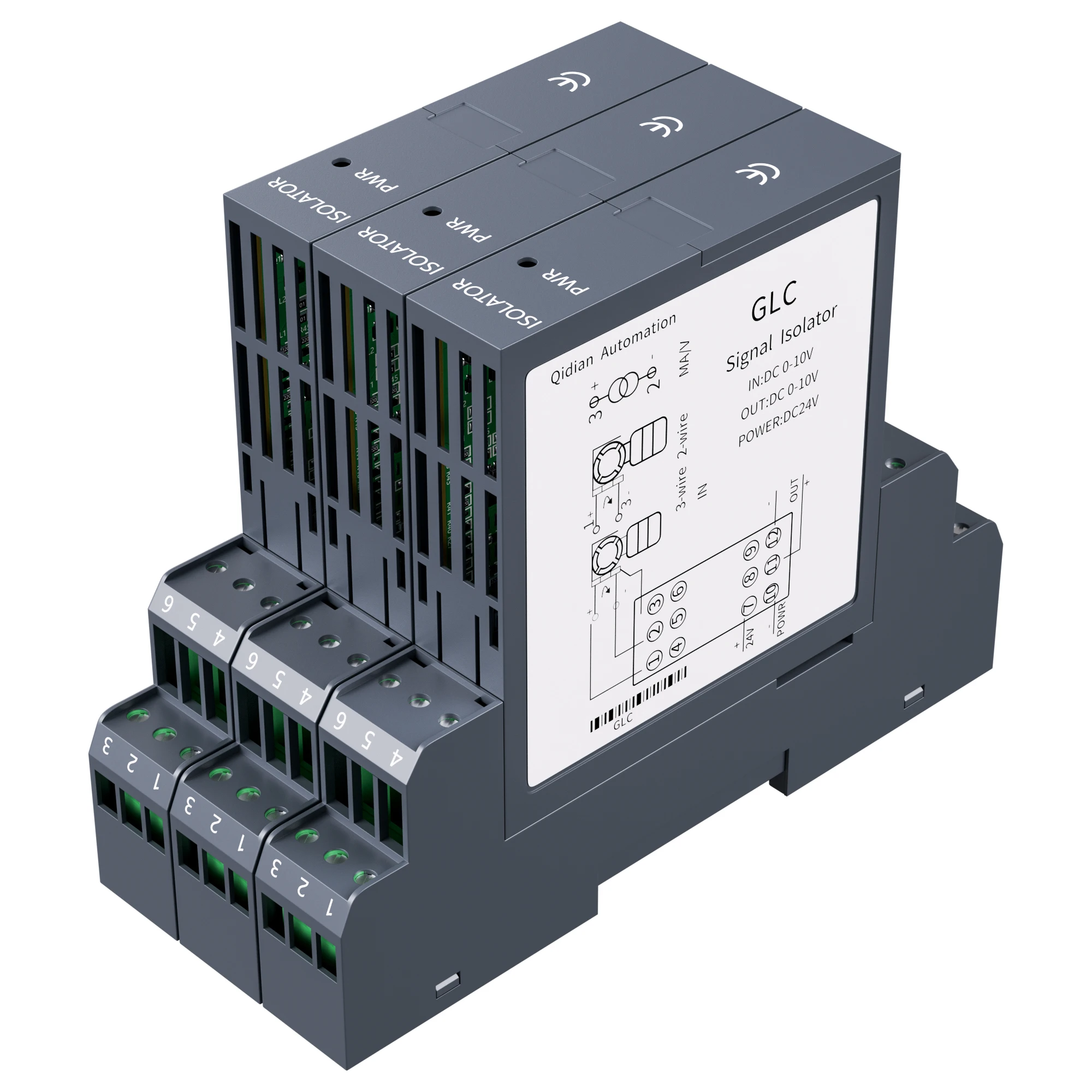 Multi-Input Signal Isolators DC Factory Sale 0-75mV 0-50V 0-100V 0-200V 4-20mA 0-10V 0-5V 1-5V DC24V Isolation Transmitter