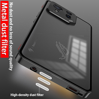 Magnetic Metal  Bumper Frame +Clear Matte PC Back case For ASUS ROG Phone 9 8 Pro Camera Lens Protector Case Thin