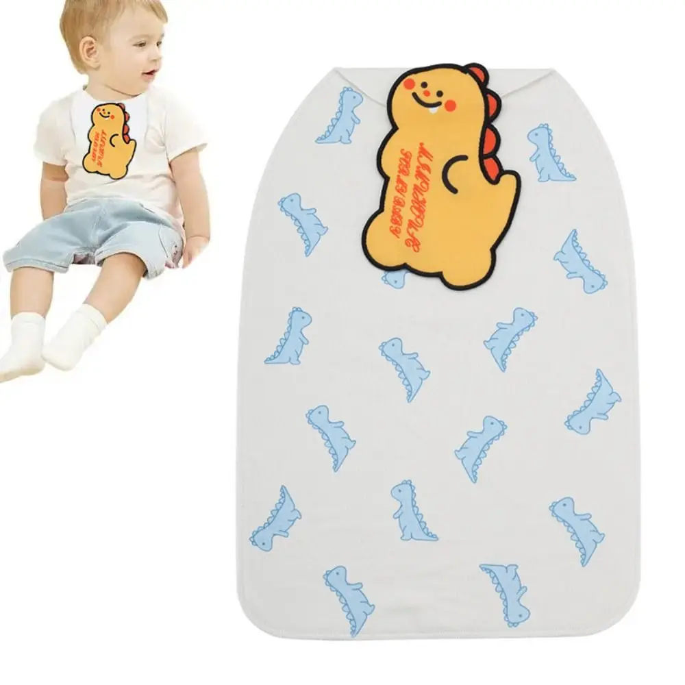 Serviette en coton absorbant la sueur sur le thème des animaux de dessin animé pour bébé, serviette confortable pour le dos du nourrisson, coussin respirant, haute absorption