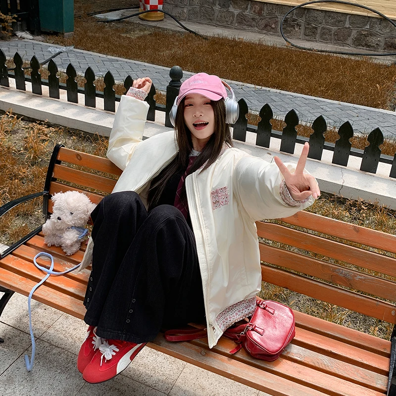 

Parka Quilt Overside Womens Tassel Decorated Fringe Details Hanging Elements Decorative Accents Playful Additions Fun Design Gym