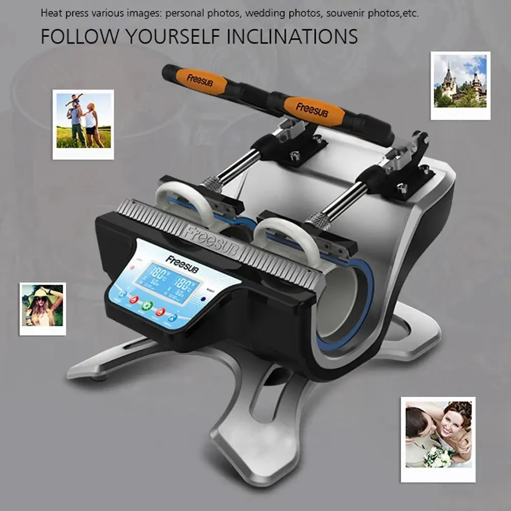

5 in 1 ST-510 High Quality 6oz 9oz 11oz 12oz 17oz Double Station Mug Printing Machine Coffee Cup Sublimation Heat Press Machine