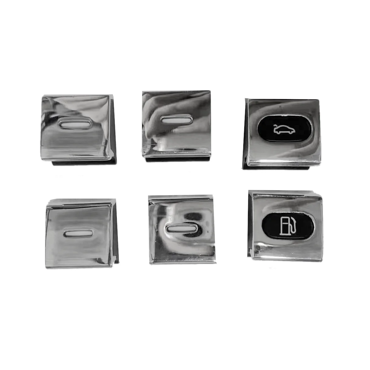 

1Set Car Window Switch Button Gas Door Switch Trim Cover for Bentley Continental GT 2004-2017 Power Window Lifter Chrome