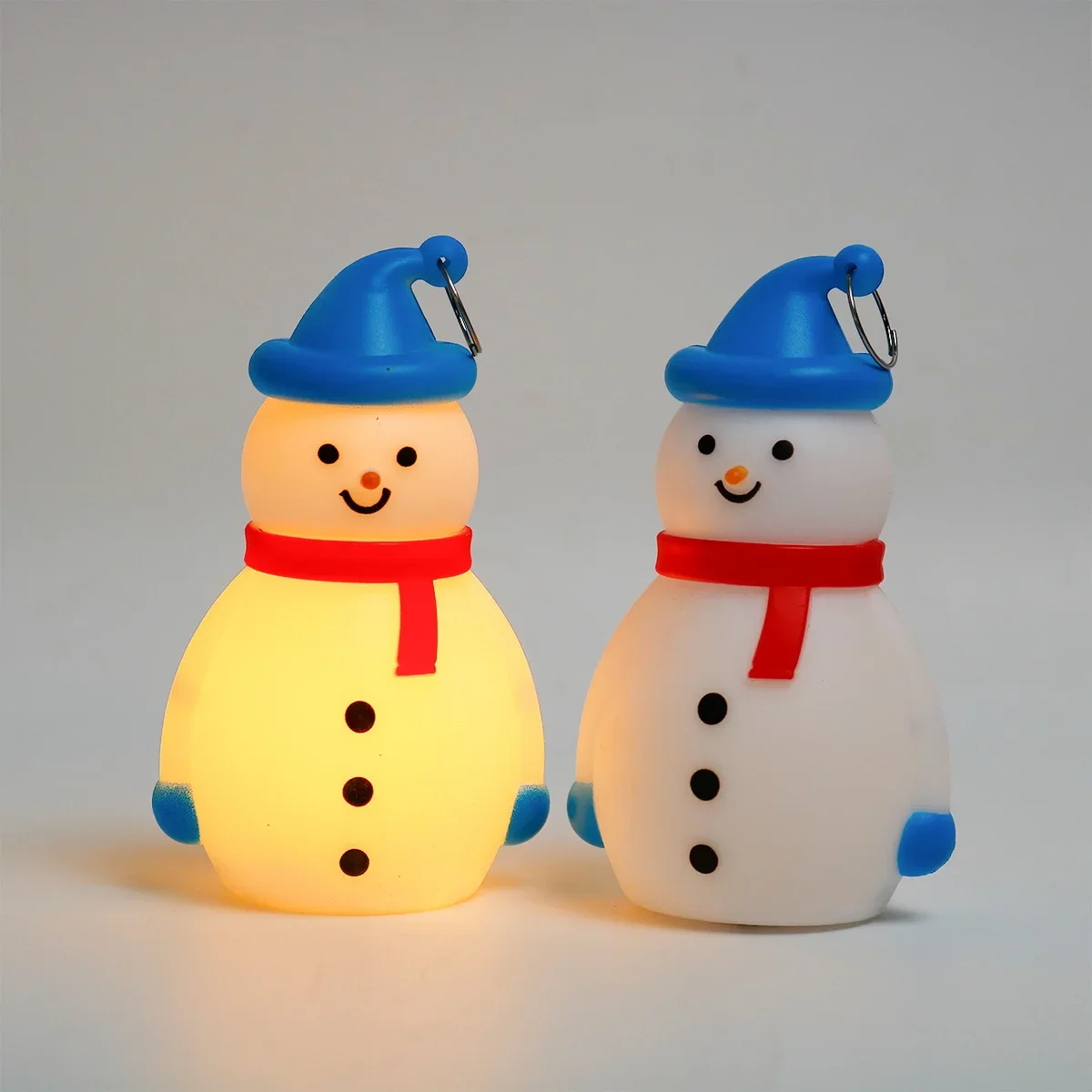 Christmas Snowman Night Light Portable LED Light Battery Operate Glowing Snowman Doll Xmas Tree Hanging Ornament Merry Christmas