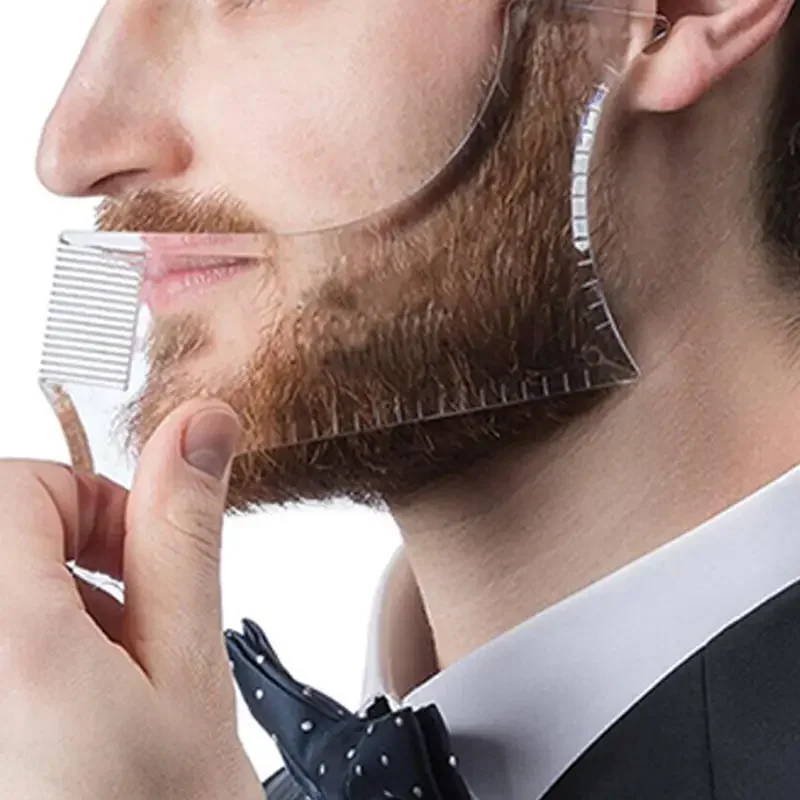 New 2026 Fashion Men Beard Shaping Styling Template Comb Men
