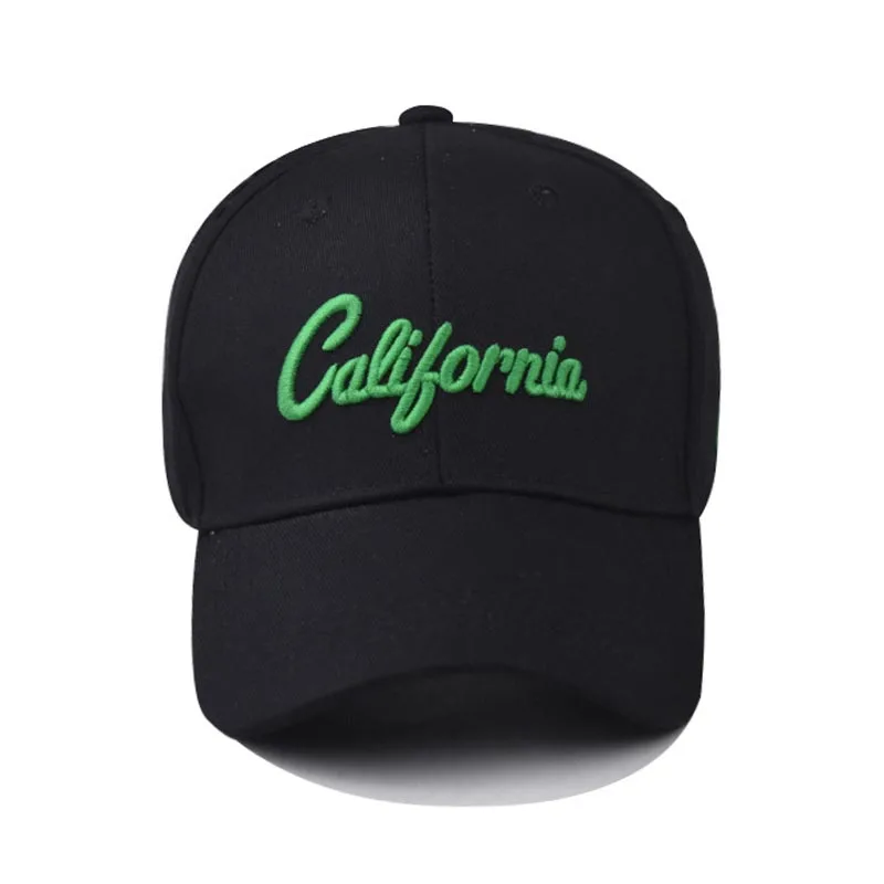 New Mens Baseball Cap 3d California Embroidery Dad Hat Green Snapback Caps Kpop Women Streetwear Sunhat Hip Hop Hats 여름모자 남성용