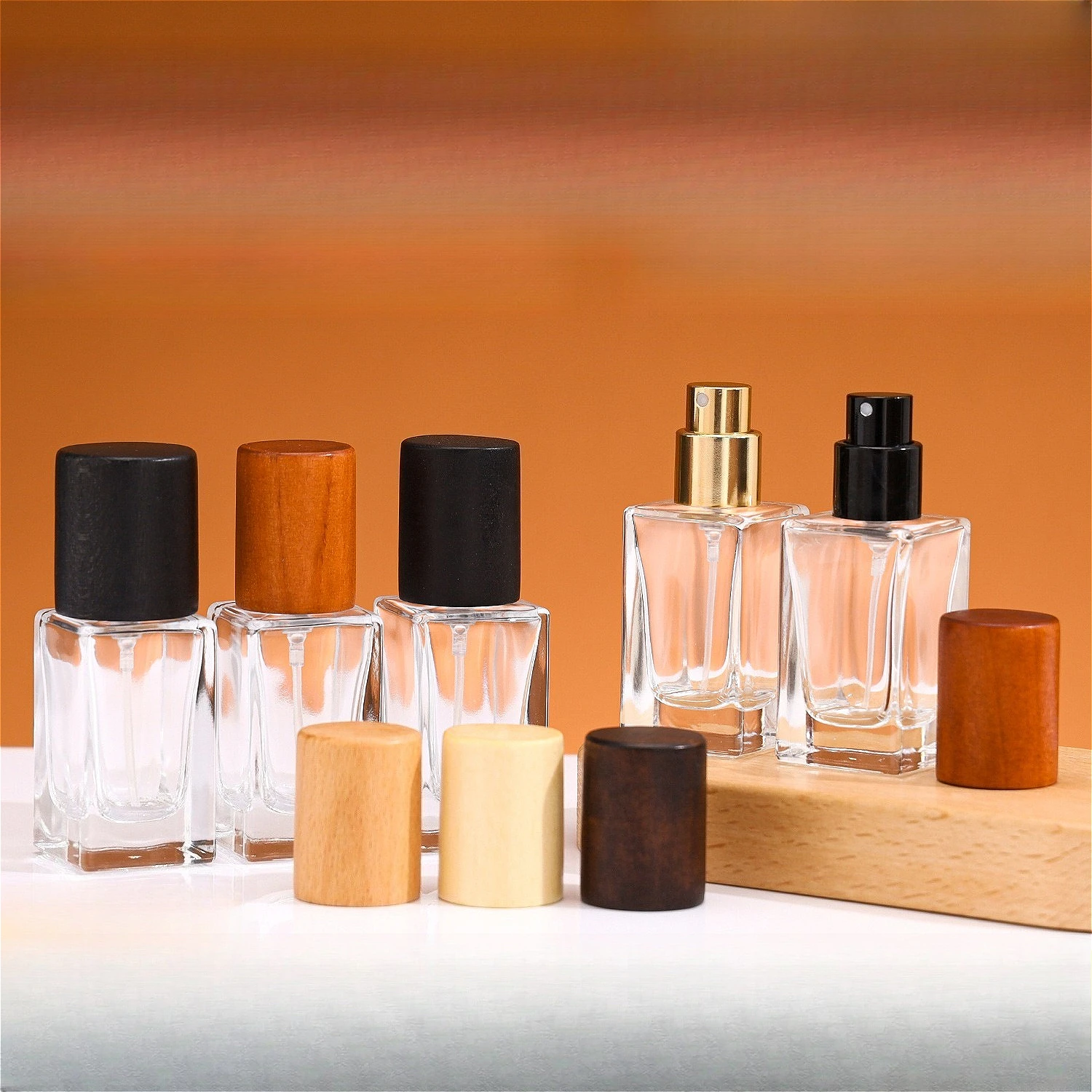 

15ml Transparent Glass Perfume Bottle, Empty Spray Atomizer with 15mm Neck, Portable Travel Refillable Sample Container