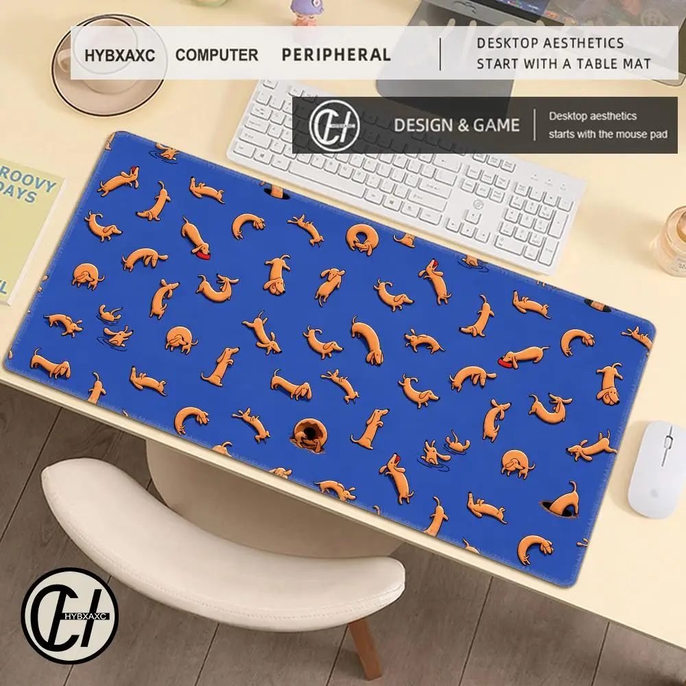 3D Feels Dachshund Cute Mouse Pad Computer Laptop XXL Rubber Non-slip Mouse Mat Mouse pad Gamers Decoracion Desk Mat HYBXAXC