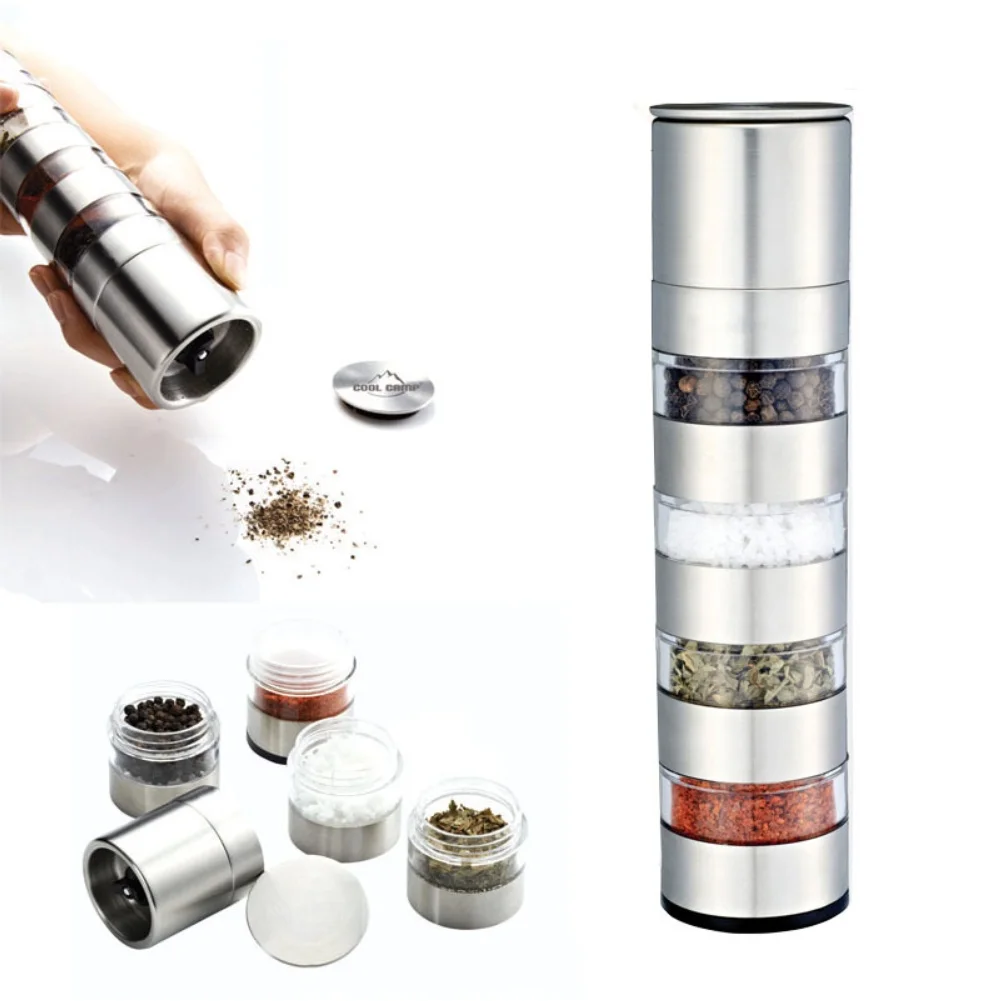 1 Set Penggiling Bumbu Stainle - Camping Cooking Container ulasan dan harga