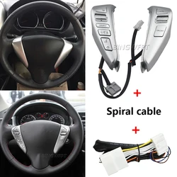 Volante interruptor de controle cruzeiro bluetooth com cabo para nissan tiida sentra ensolarado livina almera cubo versa nota