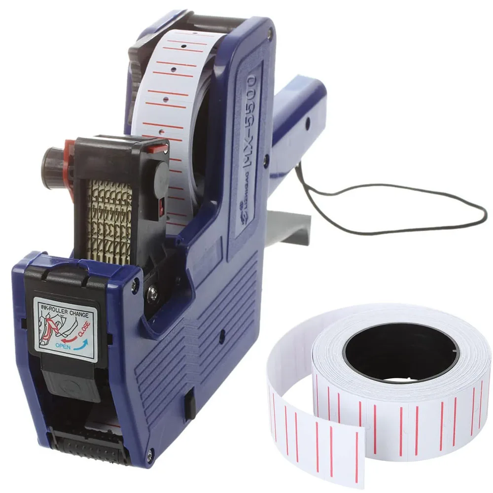 10Rolls MX5500 Price Tag Label Stickers Label Coding Paper Roll for Supermarket Commodity Price Label Coding Machine Price Paper