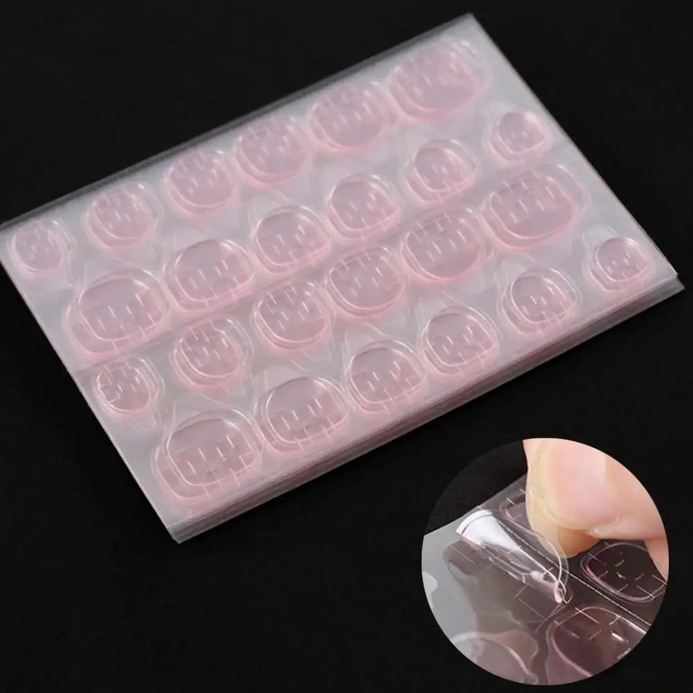 Nail Tips Glues Lightweight Nail Accessories Apply Fake Nails No Odor Double-Sided Adhesive Tabs False Nail Tips Sticker