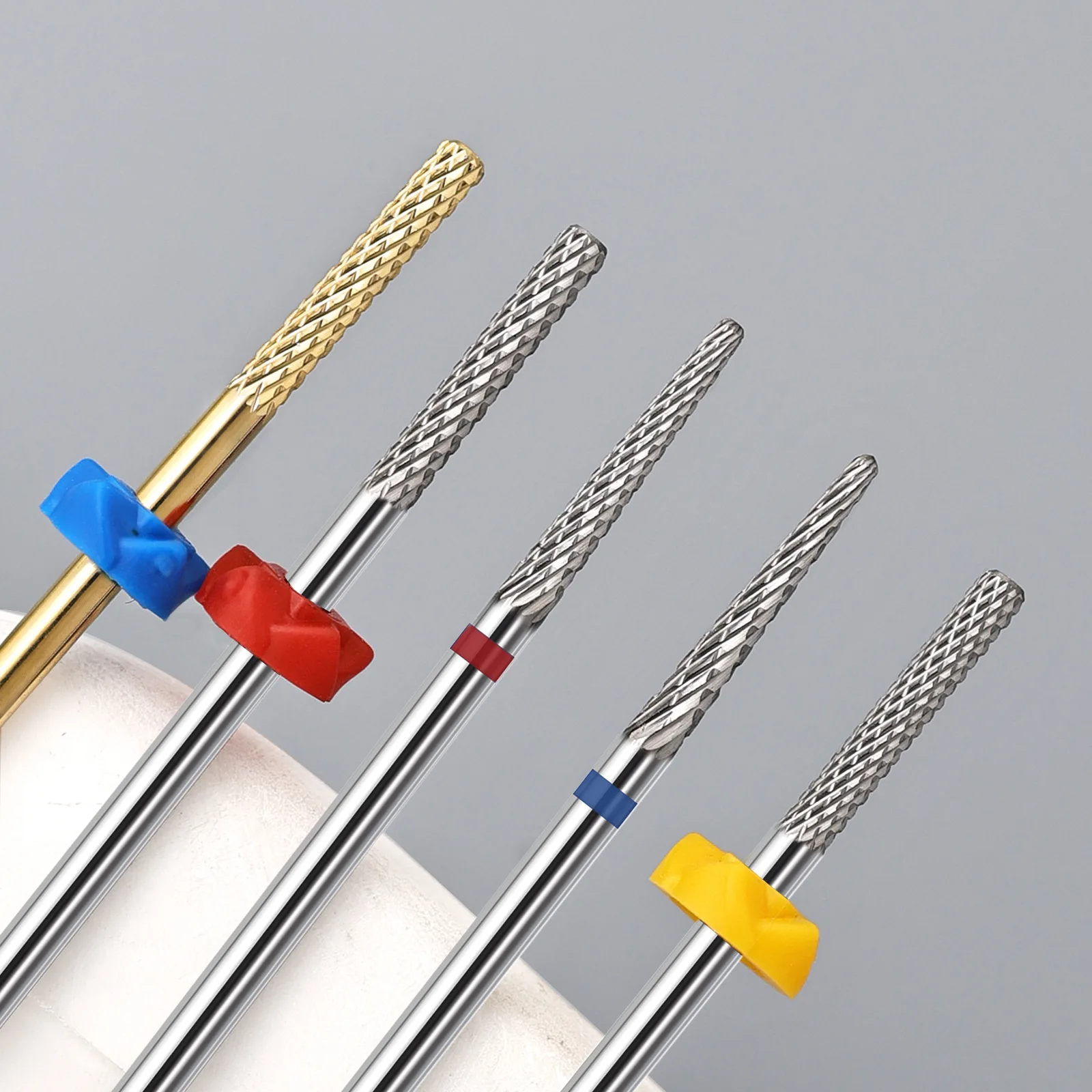 Brocas profissionais de carboneto para unhas, aço de tungstênio, cabeça de polimento, acessórios de lixa de unha, ferramenta natural de cuidados com pedicure, 1 peça