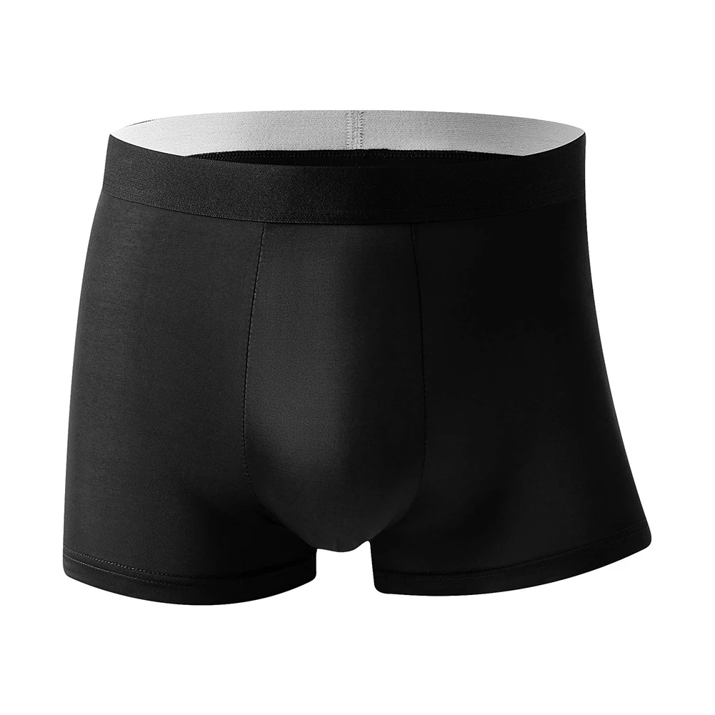 Mens Ice Silk Underwear Cool Breathable Seamless Sports Large Size Boxer Briefs Low Waist Underpants U Convex Design Men Boxers