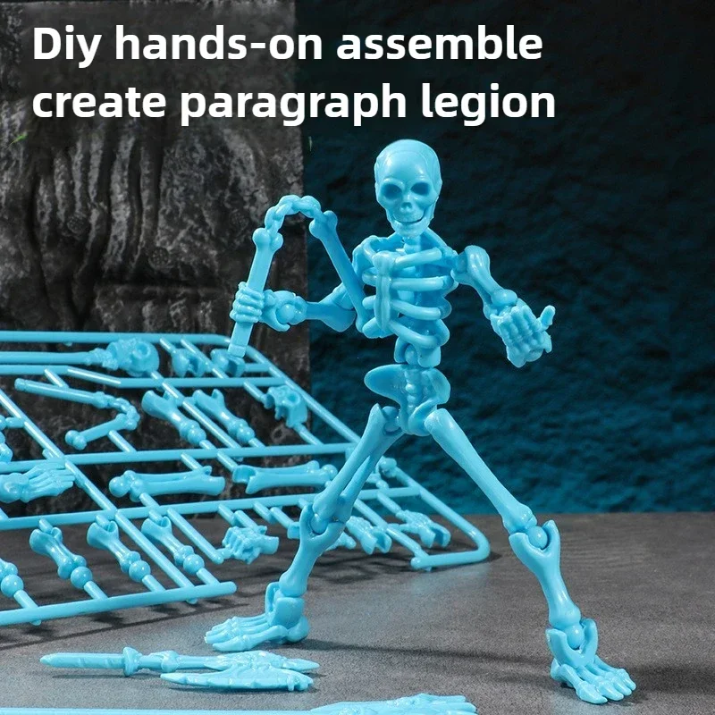 Figure Squelette Articulée 13 Cm – 14 Points De Rotation, Accessoires Inclus – Collectionneur