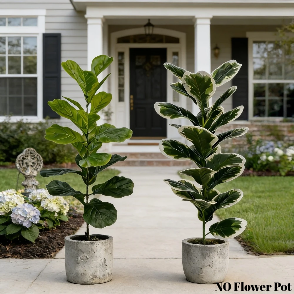 2個セット 高級人工フィドルリーフフィグツリー 欧州高級スタ - Fiddle Leaf Fig のレビューと価格