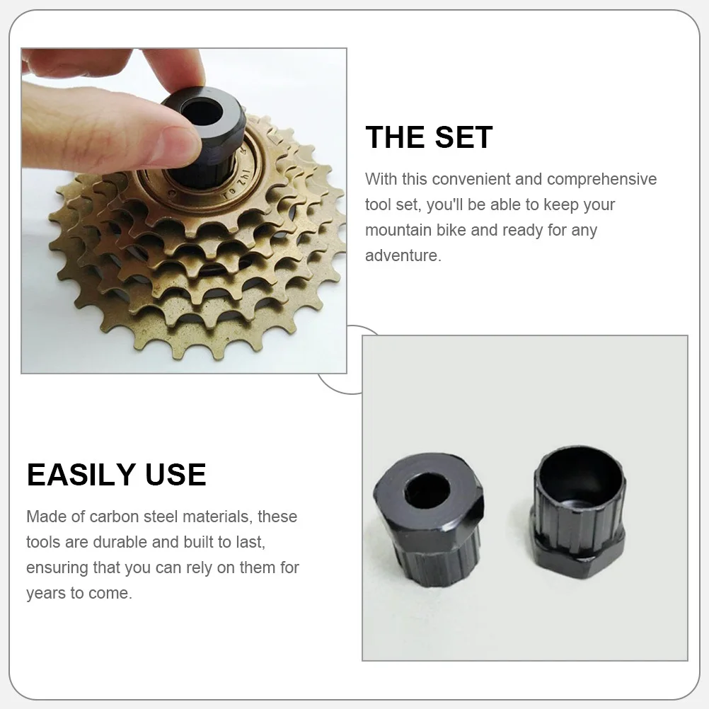 4pcs Bike Freewheel Remover Tool Carbon Steel Mountain Bicycle Repair Kit Cassette Lockring Removal Tool For Tire Service