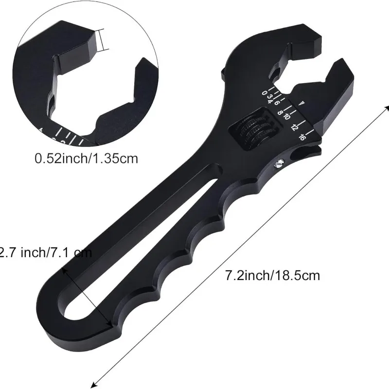 Llave para Tubos AN3-AN16, Llave Ajustable en V para Reparación de Autos Modificados